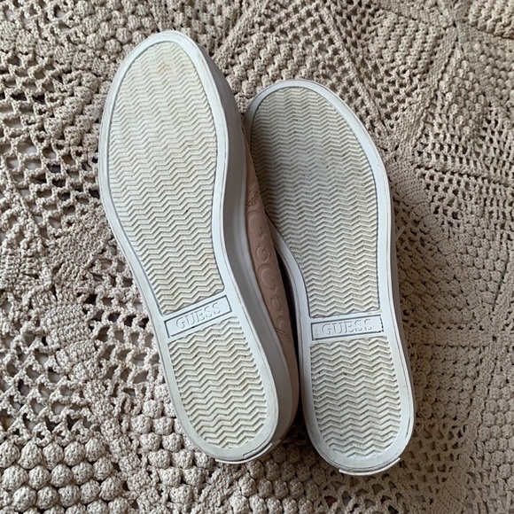 GUESS Pink Leather Sneakers Size 7 1/2 - Picture 9 of 10